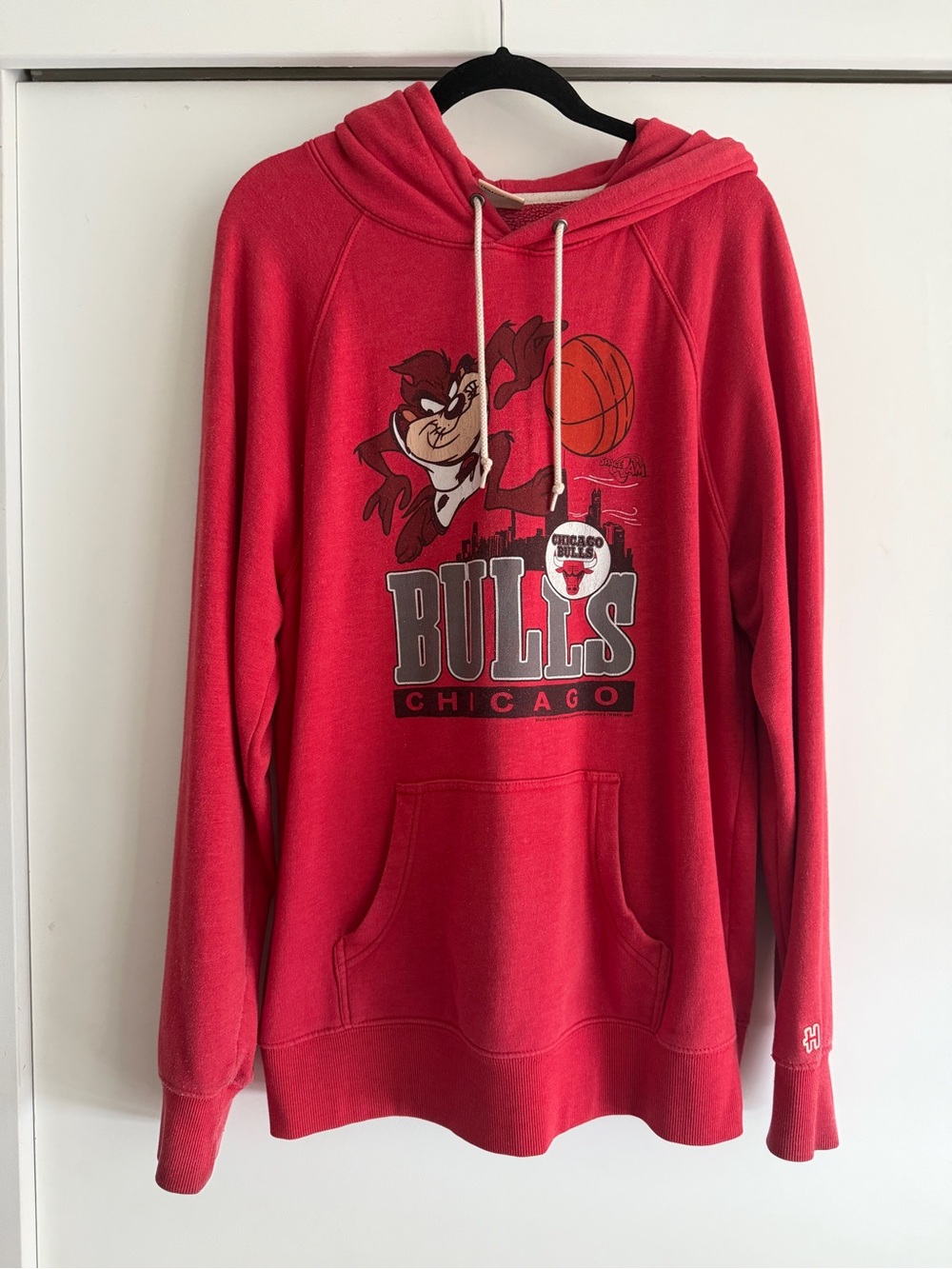 HOMAGE Red Pullover Hoodie with Logo Tag
